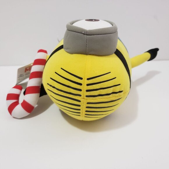 Despicable Me Minion Stuart Candy Cane Christmas Yellow Plush Soft Toy Factory - Picture 5 of 13
